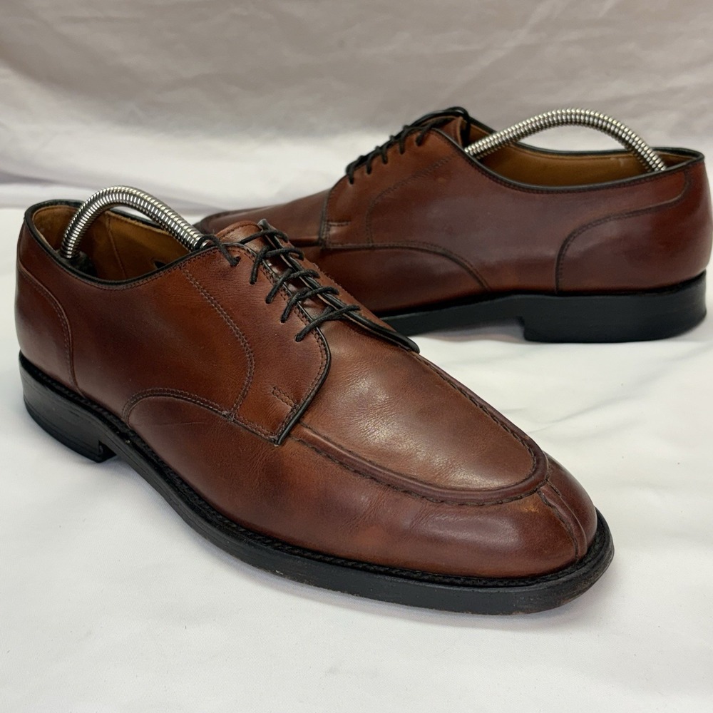 Allen Edmonds Bradley Split Toe Brown Leather Shoes Mens 9.5 D